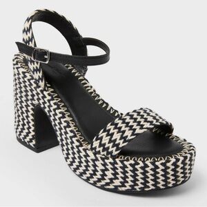 Women's Madeline Woven Platform Sandal Heels - Universal Thread Size 8